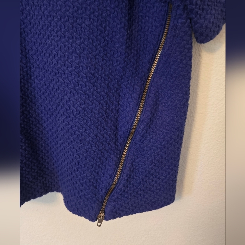 9-H15 x Anthropologie| Blue Textured Short Sleeve Top Size Large - Picture 5 of 9